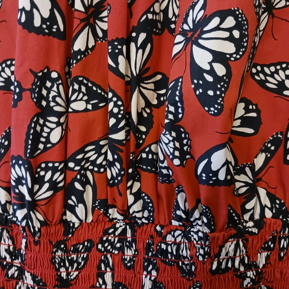 Kate Spade Blake Red Butterfly Dress In Cotton -Size XL -EUC $279 Retail - Picture 7 of 15
